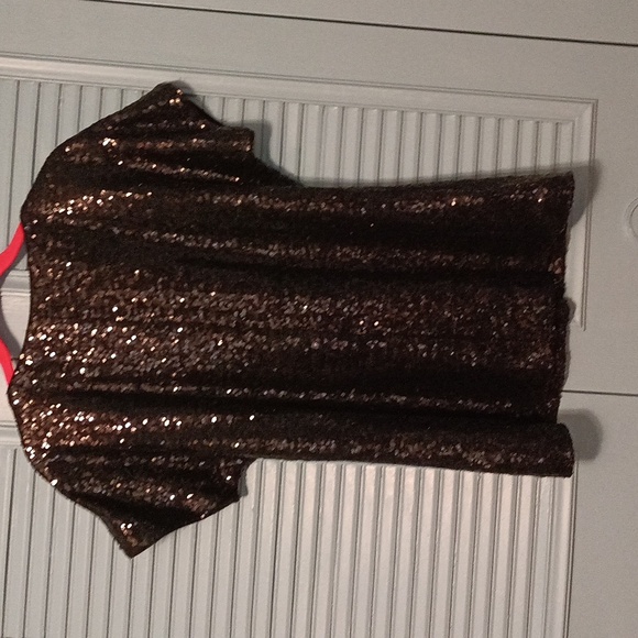 Black sequined lined top - Picture 2 of 3